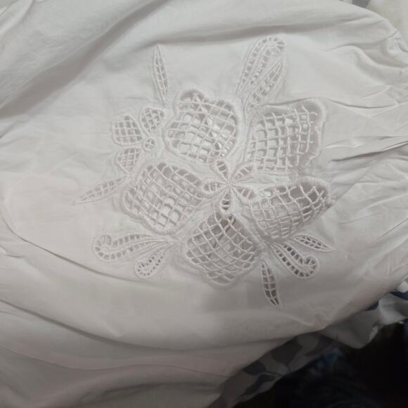 NWOT Madewell Embroidered Puff-Sleeve A-Line Top in Poplin XS - Picture 8 of 8